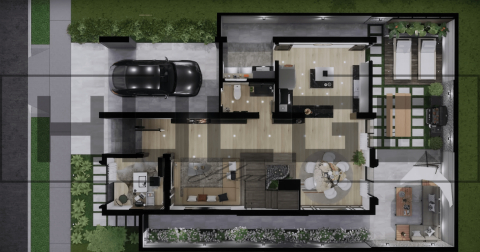 H022 Proiect P+1 9X14 255mp - HULGO Haus | Proiecte de Case Moderne, Exclusiviste și Funcționale, Design Premium pentru Locuințe de Lux și Eficiență Maximă [2]