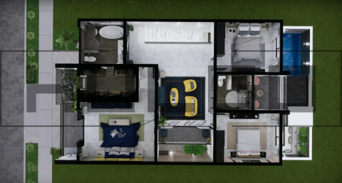 H025 Proiect P+1 10x16 255mp - HULGO Haus | Proiecte de Case Moderne, Exclusiviste și Funcționale, Design Premium pentru Locuințe de Lux și Eficiență Maximă [4]