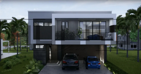 Proiecte Case P + 1 Etaj - H025 Proiect P+1 10x16 255mp - HULGO Haus | Proiecte de Case Moderne, Exclusiviste și Funcționale, Design Premium pentru Locuințe de Lux și Eficiență Maximă