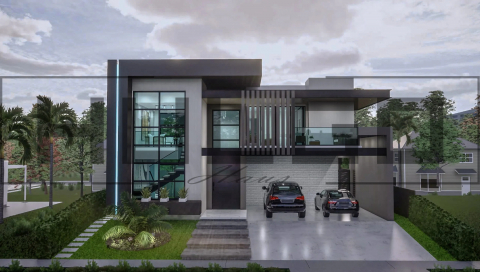 Proiecte Case P + 1 Etaj - H026 Proiect P1 14x17 425mp - HULGO Haus | Proiecte de Case Moderne, Exclusiviste și Funcționale, Design Premium pentru Locuințe de Lux și Eficiență Maximă