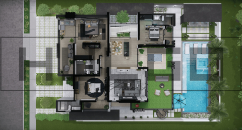 H027 Proiect P+1 16x19 545mp - HULGO Haus | Proiecte de Case Moderne, Exclusiviste și Funcționale, Design Premium pentru Locuințe de Lux și Eficiență Maximă [2]