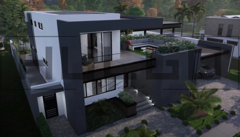 H032 Proiect P+1 18x18 465mp - HULGO Haus | Proiecte de Case Moderne, Exclusiviste și Funcționale, Design Premium pentru Locuințe de Lux și Eficiență Maximă [4]