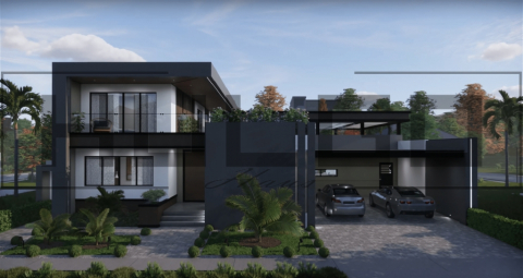 Proiecte Case P + 1 Etaj - H032 Proiect P+1 18x18 465mp - HULGO Haus | Proiecte de Case Moderne, Exclusiviste și Funcționale, Design Premium pentru Locuințe de Lux și Eficiență Maximă