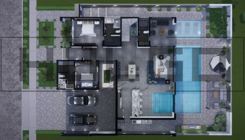 H032 Proiect P+1 18x18 465mp - HULGO Haus | Proiecte de Case Moderne, Exclusiviste și Funcționale, Design Premium pentru Locuințe de Lux și Eficiență Maximă [2]