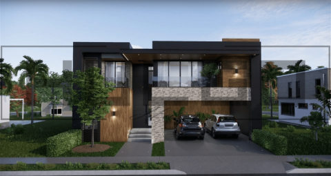 Proiecte Case P + 1 Etaj - H037 Proiect P+1 13X16 390mp - HULGO Haus | Proiecte de Case Moderne, Exclusiviste și Funcționale, Design Premium pentru Locuințe de Lux și Eficiență Maximă