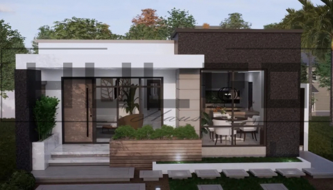 Proiecte Case Parter - H042 Proiect Parter 8X18 135mp - HULGO Haus | Proiecte de Case Moderne, Exclusiviste și Funcționale, Design Premium pentru Locuințe de Lux și Eficiență Maximă