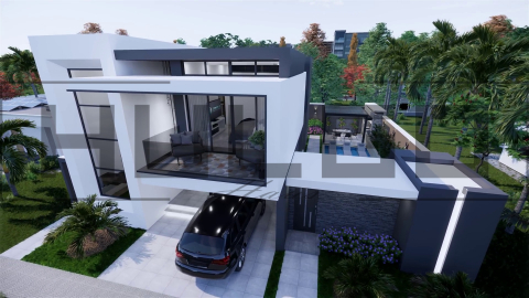 H043 Proiect P+1 9x16 275mp - HULGO Haus | Proiecte de Case Moderne, Exclusiviste și Funcționale, Design Premium pentru Locuințe de Lux și Eficiență Maximă [1]