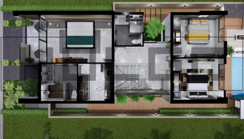 H044 Proiect P+1 7X16 210mp - HULGO Haus | Proiecte de Case Moderne, Exclusiviste și Funcționale, Design Premium pentru Locuințe de Lux și Eficiență Maximă [3]