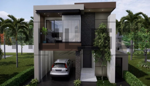 Proiecte Case P + 1 Etaj - H044 Proiect P+1 7X16 210mp - HULGO Haus | Proiecte de Case Moderne, Exclusiviste și Funcționale, Design Premium pentru Locuințe de Lux și Eficiență Maximă