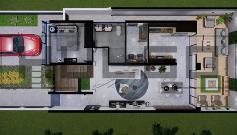H046 Proiect P+1 7X12 170mp - HULGO Haus | Proiecte de Case Moderne, Exclusiviste și Funcționale, Design Premium pentru Locuințe de Lux și Eficiență Maximă [2]
