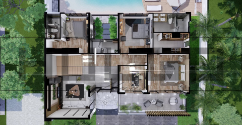 H049 Proiect P+1 16x12 315mp - HULGO Haus | Proiecte de Case Moderne, Exclusiviste și Funcționale, Design Premium pentru Locuințe de Lux și Eficiență Maximă [3]