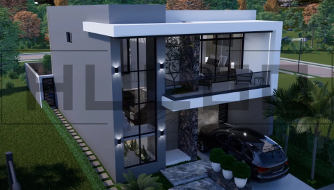 H052 Proiect P+1 8x14m 210mp - HULGO Haus | Proiecte de Case Moderne, Exclusiviste și Funcționale, Design Premium pentru Locuințe de Lux și Eficiență Maximă [1]