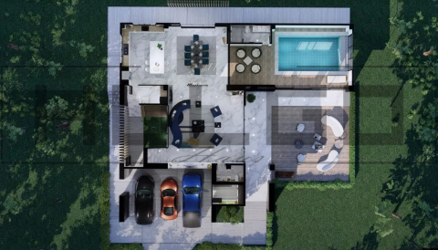 H055 Proiect P+1 24x24m 795mp - HULGO Haus | Proiecte de Case Moderne, Exclusiviste și Funcționale, Design Premium pentru Locuințe de Lux și Eficiență Maximă [2]