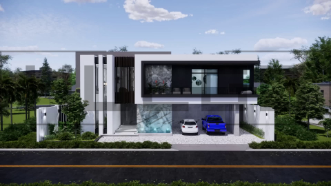 Proiecte Case P + 1 Etaj - H056 Proiect P+1 22x17m 665mp - HULGO Haus | Proiecte de Case Moderne, Exclusiviste și Funcționale, Design Premium pentru Locuințe de Lux și Eficiență Maximă