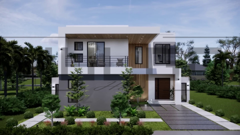 Proiecte Case P + 1 Etaj - H059 Proiect P+1 12x21m 485mp - HULGO Haus | Proiecte de Case Moderne, Exclusiviste și Funcționale, Design Premium pentru Locuințe de Lux și Eficiență Maximă