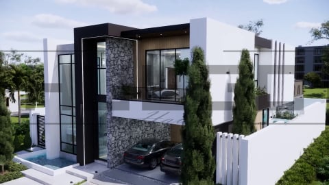 H062 Proiect P+1 12x20m 425mp - HULGO Haus | Proiecte de Case Moderne, Exclusiviste și Funcționale, Design Premium pentru Locuințe de Lux și Eficiență Maximă [1]