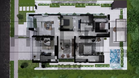 H062 Proiect P+1 12x20m 425mp - HULGO Haus | Proiecte de Case Moderne, Exclusiviste și Funcționale, Design Premium pentru Locuințe de Lux și Eficiență Maximă [3]