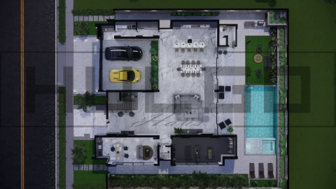 H079 Proiect P+1 20x20m 675mp - HULGO Haus | Proiecte de Case Moderne, Exclusiviste și Funcționale, Design Premium pentru Locuințe de Lux și Eficiență Maximă [2]