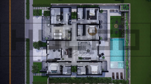 H079 Proiect P+1 20x20m 675mp - HULGO Haus | Proiecte de Case Moderne, Exclusiviste și Funcționale, Design Premium pentru Locuințe de Lux și Eficiență Maximă [3]