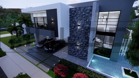 H083 Proiect P+1 15x20m 500mp - HULGO Haus | Proiecte de Case Moderne, Exclusiviste și Funcționale, Design Premium pentru Locuințe de Lux și Eficiență Maximă [5]