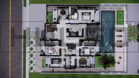 H084 Proiect P+1 24x26m 785mp - HULGO Haus | Proiecte de Case Moderne, Exclusiviste și Funcționale, Design Premium pentru Locuințe de Lux și Eficiență Maximă [3]