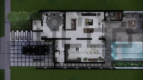 H085 Proiect P+1 10x20m 295mp - HULGO Haus | Proiecte de Case Moderne, Exclusiviste și Funcționale, Design Premium pentru Locuințe de Lux și Eficiență Maximă [2]