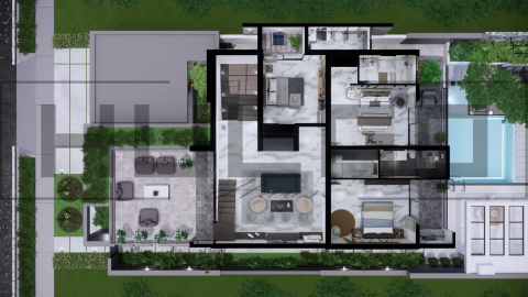 H088 Proiect P+1 12x30m 395mp - HULGO Haus | Proiecte de Case Moderne, Exclusiviste și Funcționale, Design Premium pentru Locuințe de Lux și Eficiență Maximă [3]