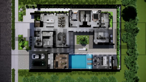 H090 Proiect Parter 20x29m 415mp - HULGO Haus | Proiecte de Case Moderne, Exclusiviste și Funcționale, Design Premium pentru Locuințe de Lux și Eficiență Maximă [2]