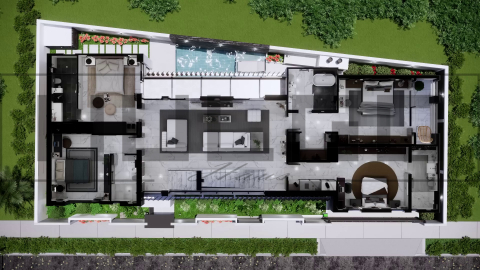 H094 Proiect P+2 24x10m 355mp - HULGO Haus | Proiecte de Case Moderne, Exclusiviste și Funcționale, Design Premium pentru Locuințe de Lux și Eficiență Maximă [3]