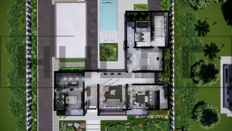 H096 Proiect P+1 22x20m 895mp - HULGO Haus | Proiecte de Case Moderne, Exclusiviste și Funcționale, Design Premium pentru Locuințe de Lux și Eficiență Maximă [3]