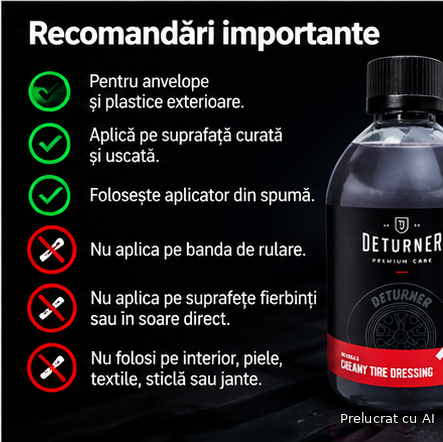 Deturner Creamy Tire Dressing – dressing premium pentru anvelope cu finisaj satinat [8]