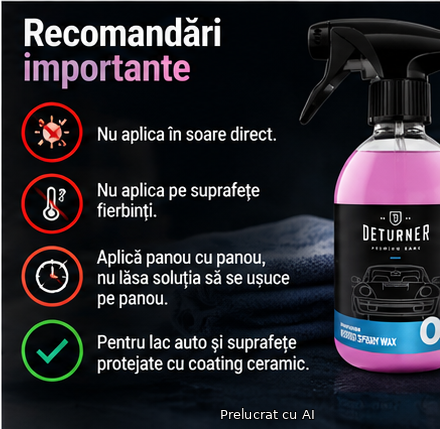 Deturner Hybrid Spray Wax 500 ml + Microfibra cu doua fete - Set Ceara Spray si Finisare Exterior [7]