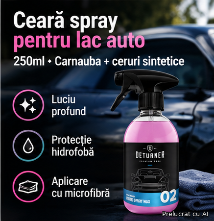 Deturner Hybrid Spray Wax 500 ml + Microfibra cu doua fete - Set Ceara Spray si Finisare Exterior [2]