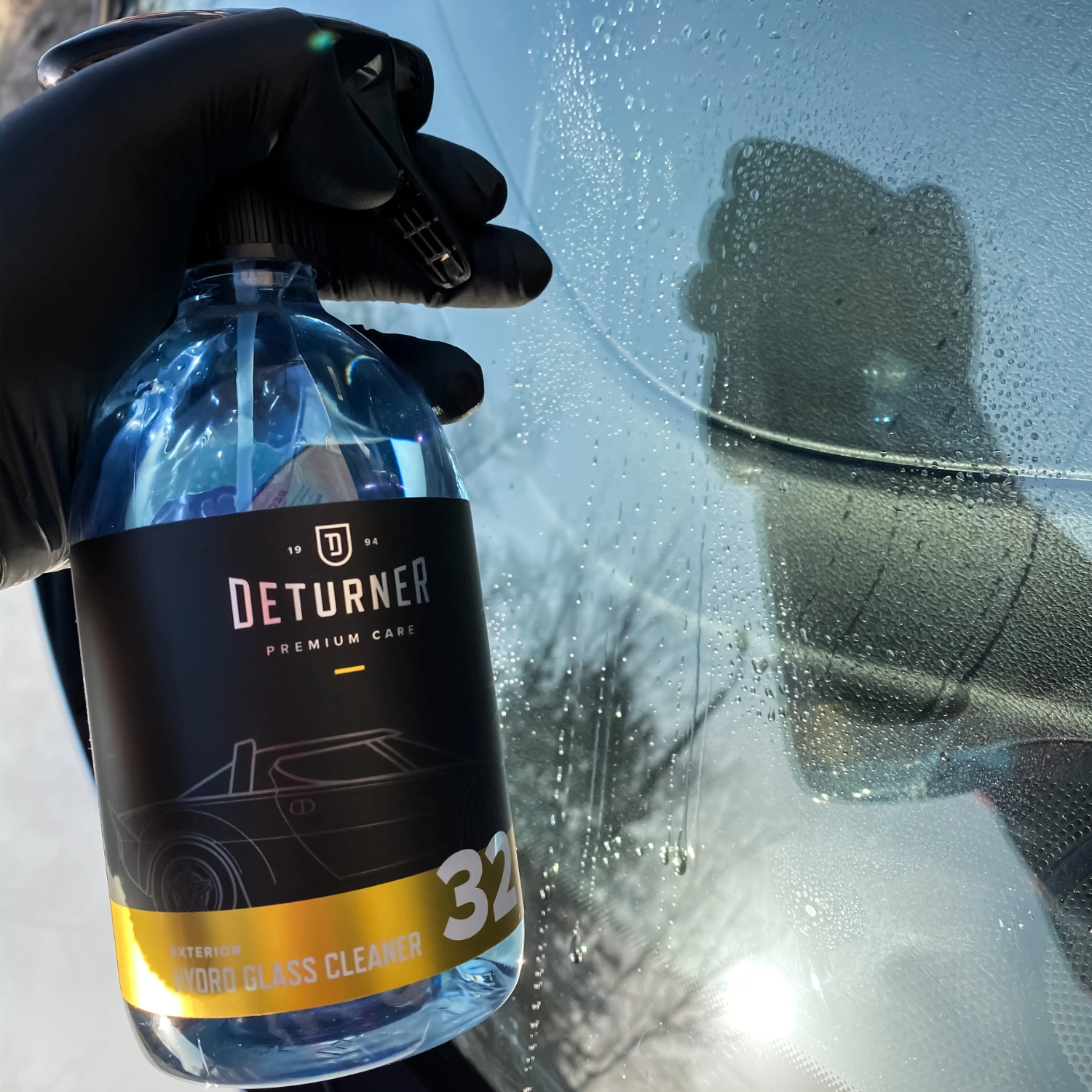 Deturner Hydro Glass Cleaner 500 ml + Waffle Glass Microfiber - Set Curatare Geamuri Auto [2]