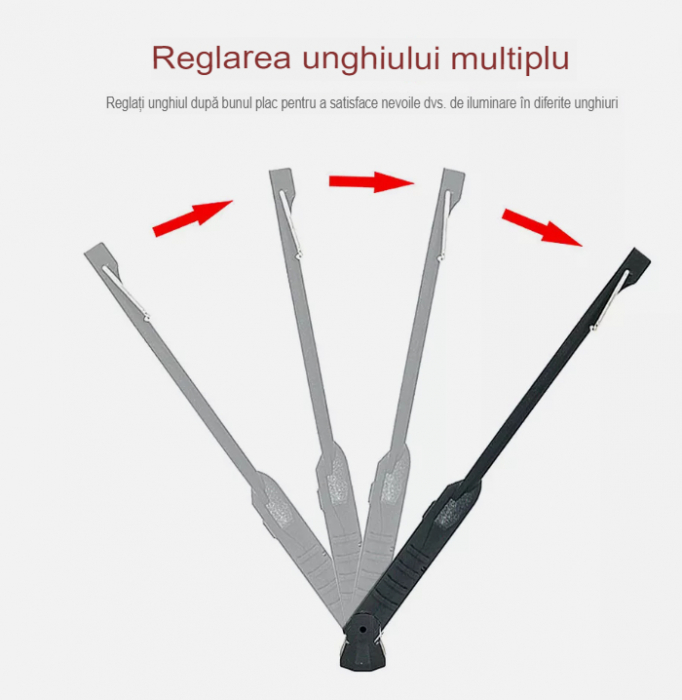 Lanterna de Lucru LED cu incarcare USB , HUOVA®, cu flash de avertizare roșu și albastru [5]