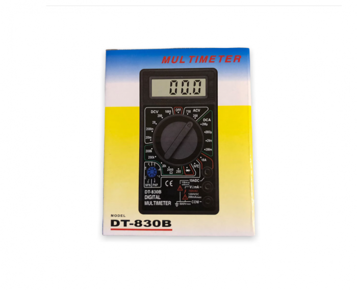 Multimetru afisaj LCD digital, aparat masura 19 scale, 2 testere, negru [2]