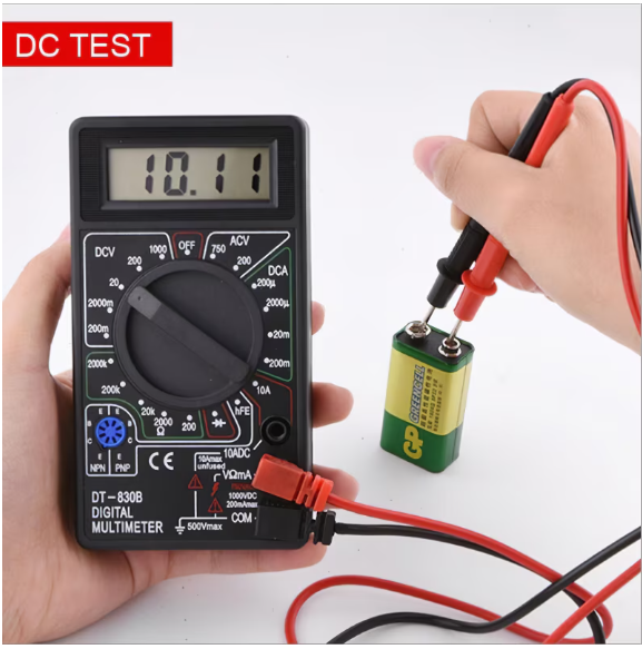Multimetru afisaj LCD digital, aparat masura 19 scale, 2 testere, negru [3]