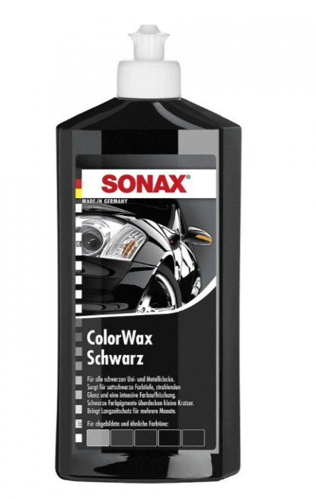 Ceara Auto Lichida Sonax ColorWax, Negru, 500ml [1]