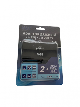 Electrice si Electronice Auto - Adaptor bricheta 2 x 12v & 2 x usb 5v