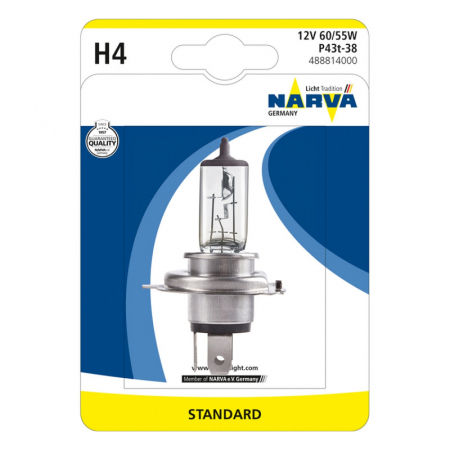 Becuri si lumini auto - Bec auto Narva H4 Standard, 12V, 60/55W