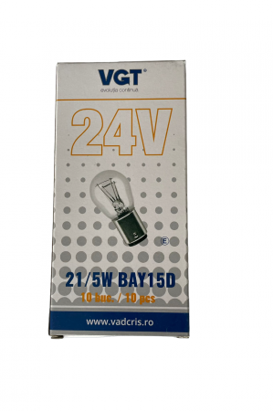 Becuri si lumini auto - Bec doua faze-pozitie,stop frana  12V, 21/5W, BAY15D