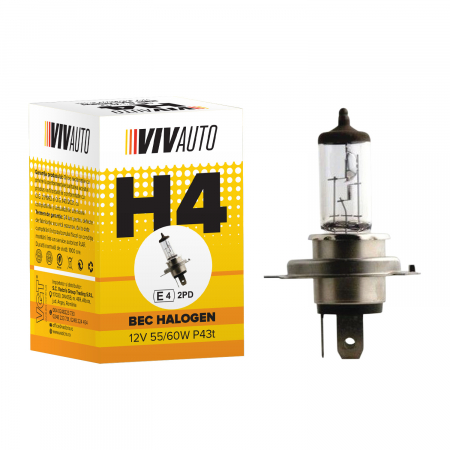 Bec halogen  H4 12V  55/60W ,P43t