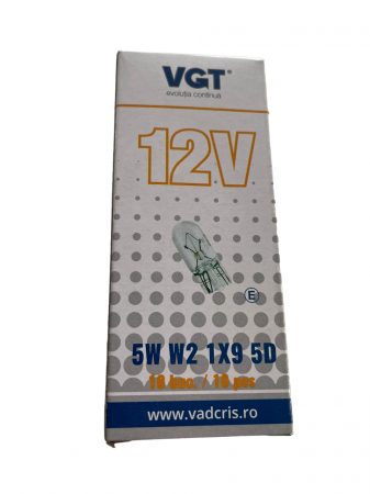 Becuri si lumini auto - Bec Lucas tip nou- pozitie 12V 5W W2 1X9 5D