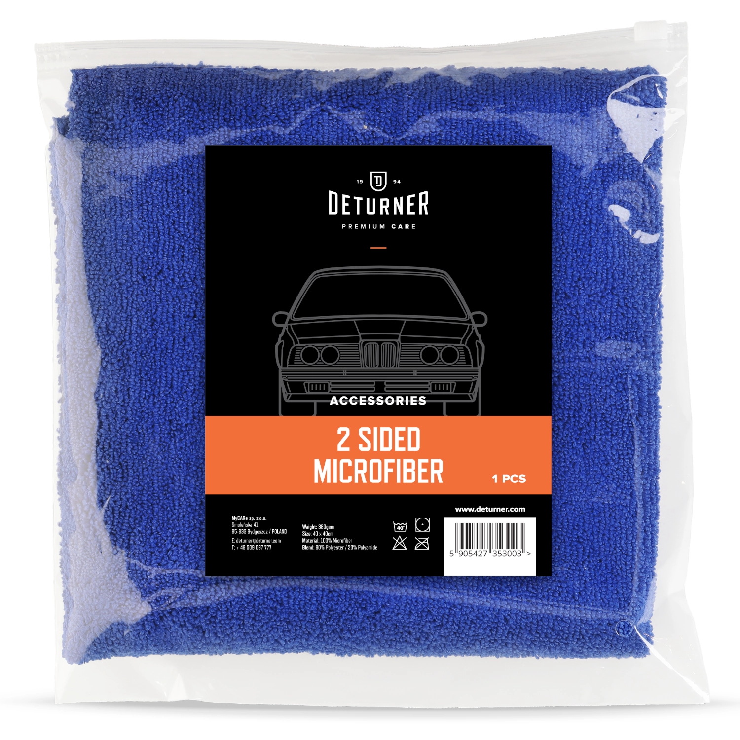 Solutii Curatare Exterior - Deturner 2 Sided Microfiber Towel 380 GSM laveta detailing profesionala