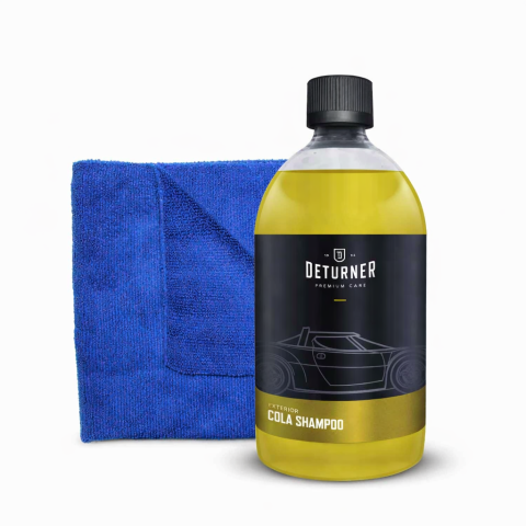 Pre-spalare si Spuma Auto - Deturner Cola Shampoo 1L + Basic Microfiber Towel - Set Spalare Auto pH Neutru