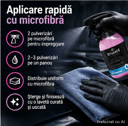 Deturner Hybrid Spray Wax 500 ml + Microfibra cu doua fete - Set Ceara Spray si Finisare Exterior [5]