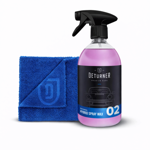 Deturner Hybrid Spray Wax 500 ml + Microfibra cu doua fete - Set Ceara Spray si Finisare Exterior