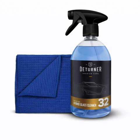 Solutii Curatare Interior - Deturner Hydro Glass Cleaner 500 ml + Waffle Glass Microfiber - Set Curatare Geamuri Auto