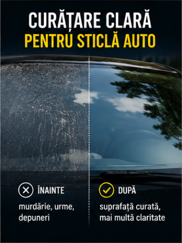 Deturner Hydro Glass Cleaner 500 ml + Waffle Glass Microfiber - Set Curatare Geamuri Auto [2]