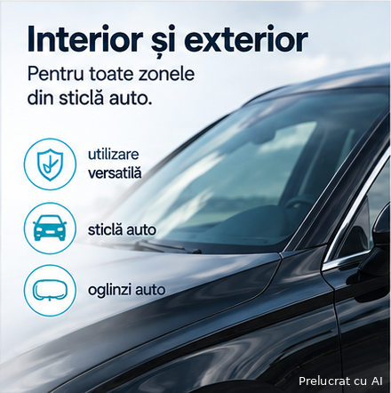 Deturner XpertLine Glass 500 ml si 2 Lavete Waffle Glass Microfiber 400 GSM - Set Profesional Curatare Geamuri [7]